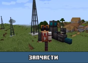 Запчасти в моде на превращение в Киборга для Майнкрафт ПЕ