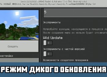Режим дикого обновления Minecraft PE 1.18