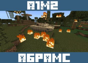 А1М2 Абрамс из Мода на танк для Майнкрафт ПЕ