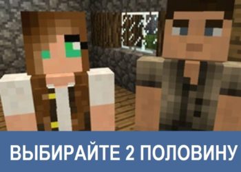 Выбирайте 2 половинку Minecraft PE
