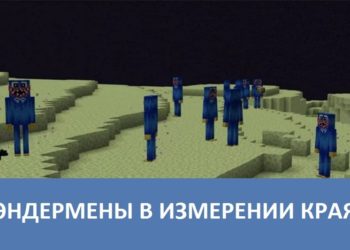 Эндермены в измерении края Minecraft PE